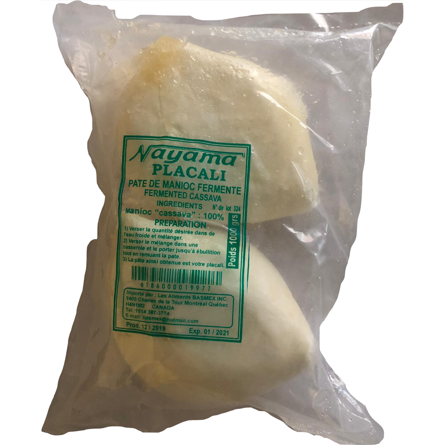 Pâte de Manioc / Waterfufu / Placali - 1 Kg - Distribution LovAf